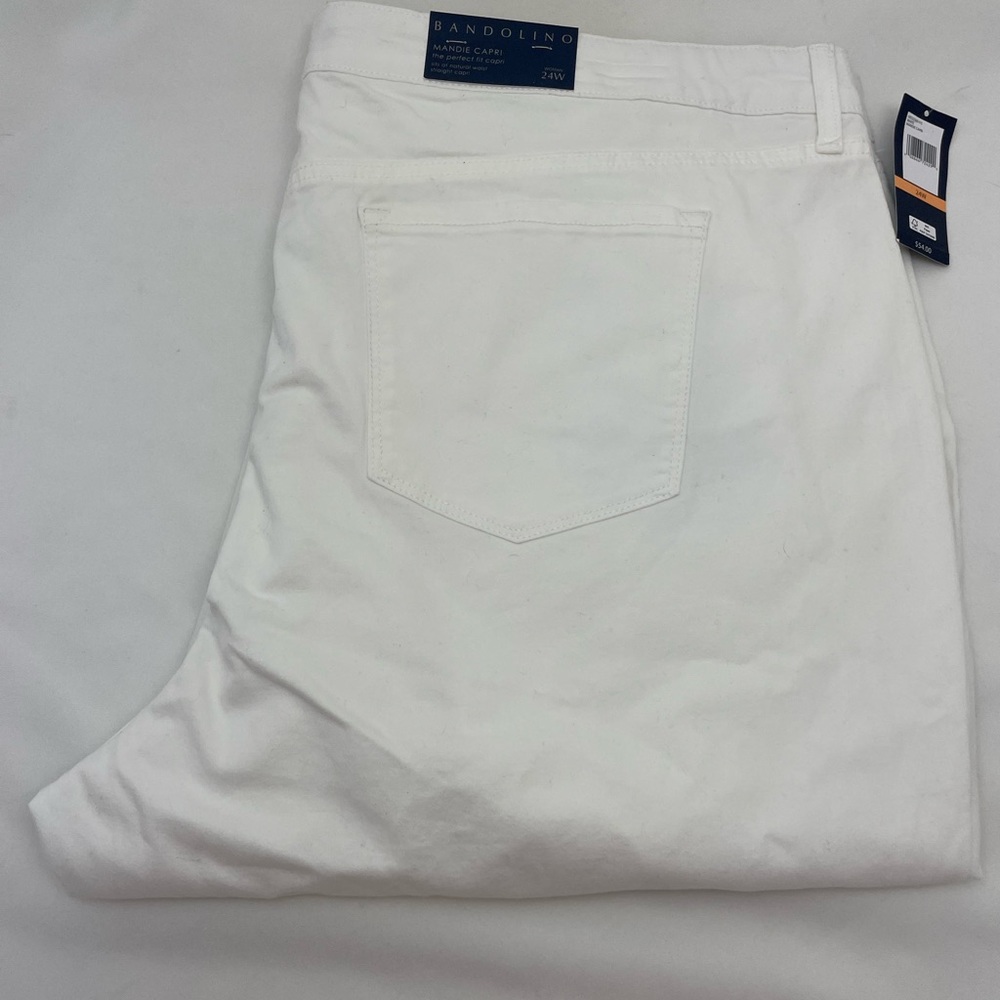 Bandolino Mandie Capri Stretch Jeans Women's White Sz 24W
